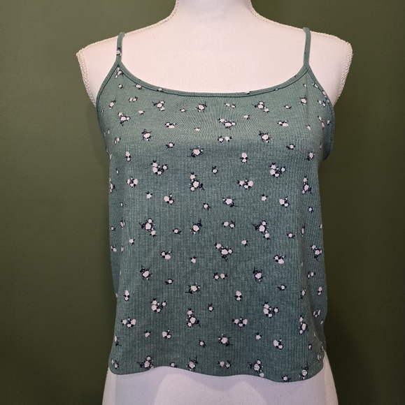American Eagle Floral Green Women's Top - Picture 1 of 6